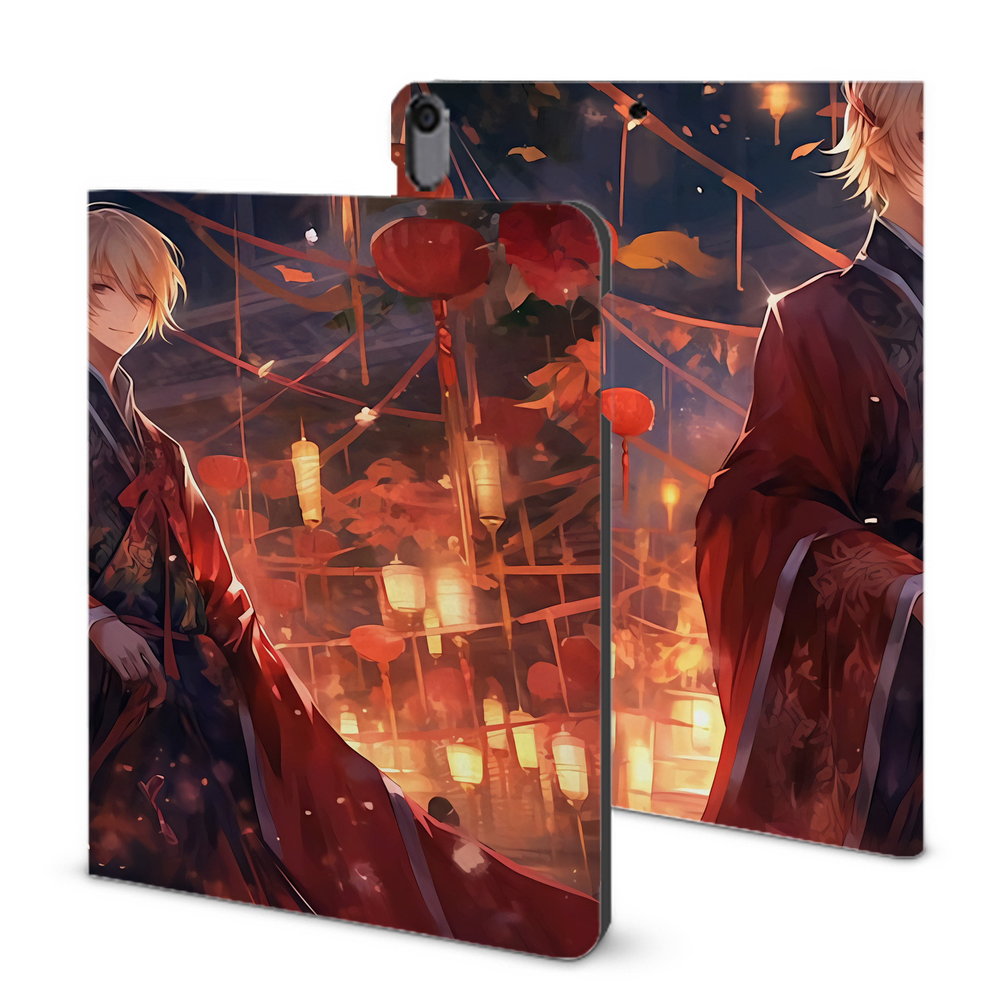 （画像用） 刀剣乱舞 Touken Ranbu IPad ケース ブック型 PUレザー TPU 耐衝撃 軽量 薄型 ペン収納なし 全面保護 IPad 各モデル対応